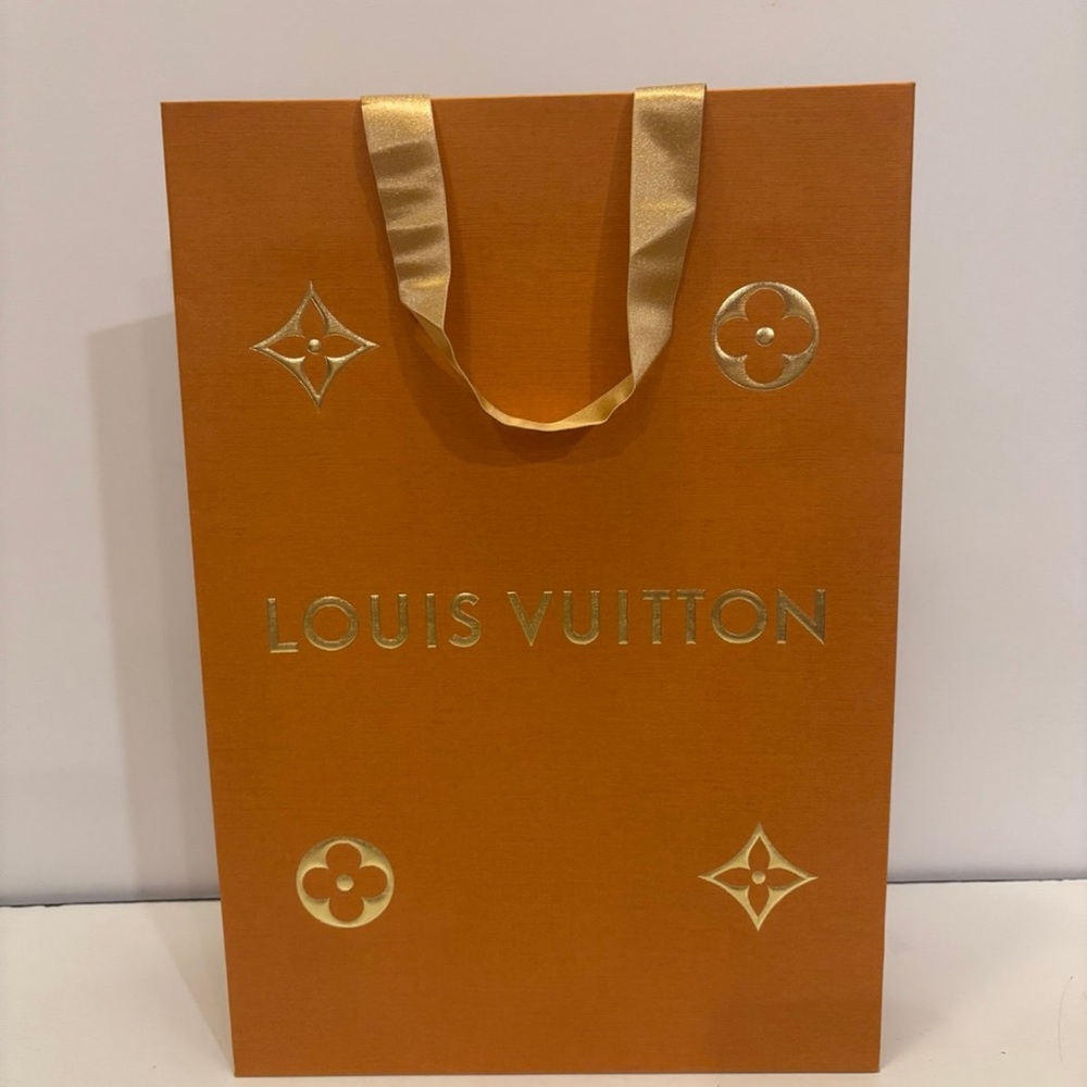 Louis Vuitton Large Paper GIFT Shopping Gold Handles